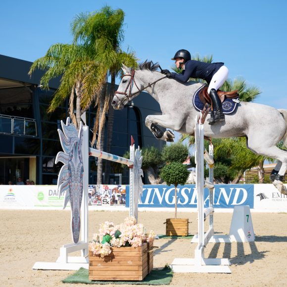 Gold tour 1m45 - Grand Prix, Melie Gosa, FRA, ALOUETTE D'EOLE Melie Gosa and Alouette d’Eole conclude week one at Autumn MET 2021 with a win in the CSI2* CHG Grand Prix