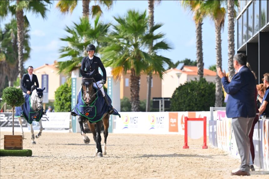 Alexa Stais and Urhelia Lutterbach win the CSI3 Grand Prix presented by Oliva Nova Beach & Golf Resort at the Autumn MET 2 022