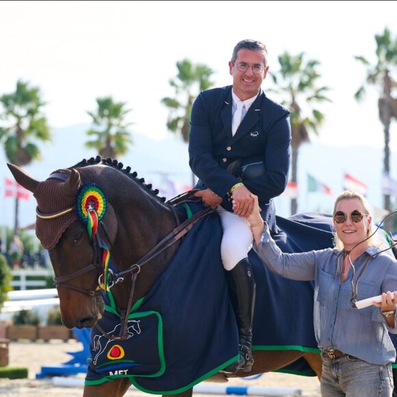 Yves Vanderhasselt and Nikita van de Koekelberg top the Yves Vanderhasselt and Nikita van de Koekelberg top the
CSI3* 1.50m Grand Prix presented by Oliva Nova Beach & Golf Resort
at Autumn MET I 2023