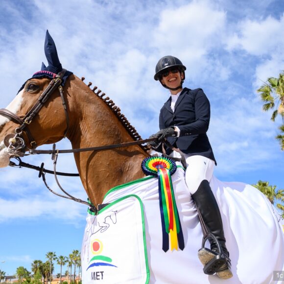 10c3e2ff-451b-668c-73ae-0e9555ce1841 Home win for Teresa Blazquez-Abascal and Nasa de Toxandria in theCSI3* 1.50m CHG Grand Prix at Spring MET IV 2025