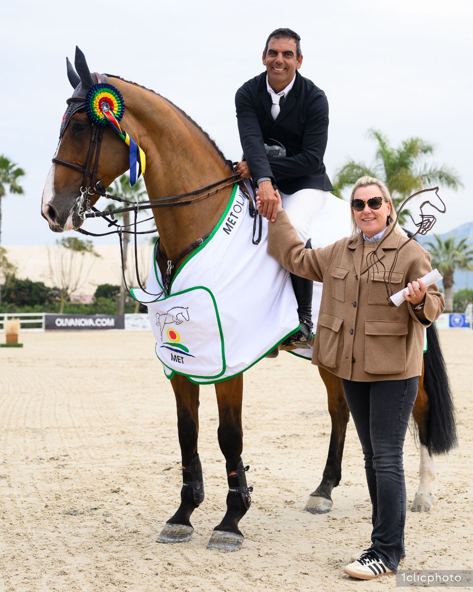 Home win for Mariano Martinez Bastida and Belano vd Wijnhoeve Z in the CSI2 Oliva Nova Beach & Golf Resort Grand Prix at Spring MET IV 2025 Home win for Mariano Martinez Bastida and Belano vd Wijnhoeve Z in the CSI2* Oliva Nova Beach & Golf Resort Grand Prix at Spring MET IV 2025