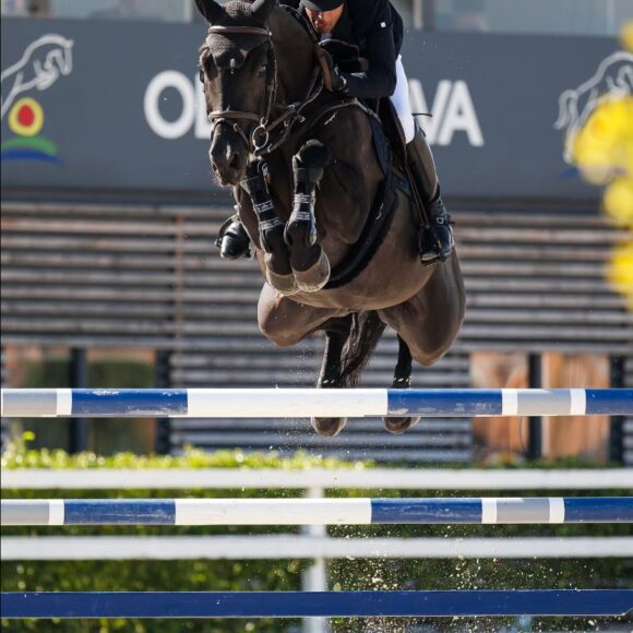 Mathijs van Asten and Orlando van de Afspanning Mathijs van Asten and Orlando van de Afspanningtop the CSI3* CHG Grand Prix in Oliva Nova